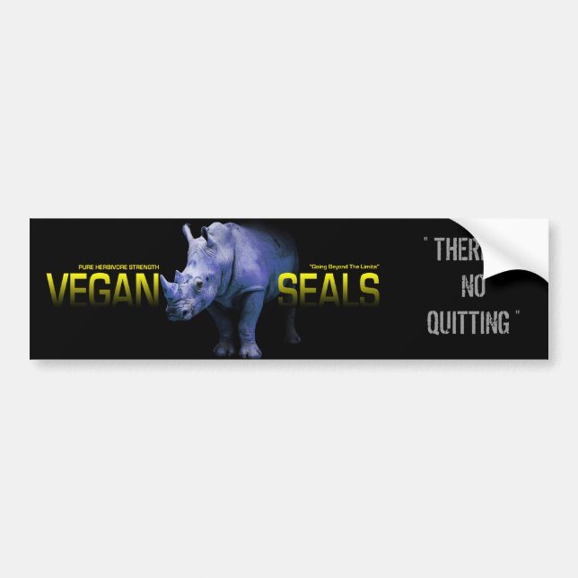 VEGAN SÄL LOGOTYP, DET FINNS INGEN UPPGIVENHET BILDEKAL (Framsidan)