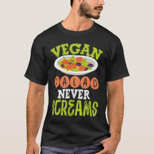 Vegan Salad Aldrig Screams Veganism T Shirt