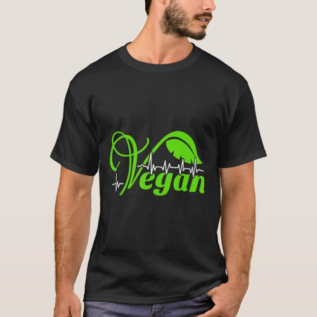 Vegan Shirt Vegan Heartslag T Shirt (Framsida)