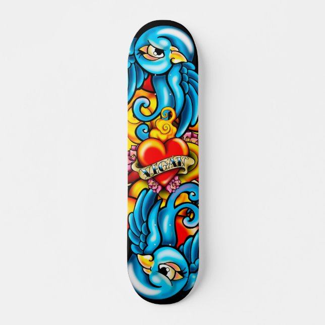 Vegan Skate Army Old School Skateboard Bräda 21,6 Cm (Framsida)