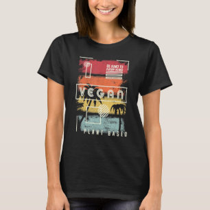 Vegan skjorta. Retro stil Var snäll mot alla slag, T Shirt