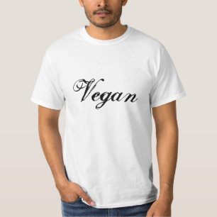 Vegan Slogan. Svarta och vita.Anpassad Tee Shirt