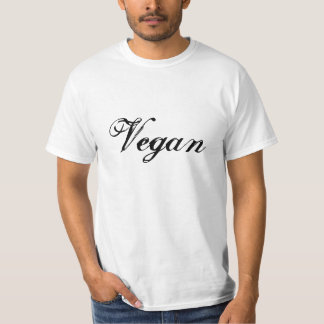 Vegan Slogan. Svarta och vita.Anpassad Tee Shirt