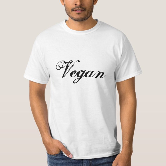 Vegan Slogan. Svarta och vita.Anpassad Tröja (Framsida)