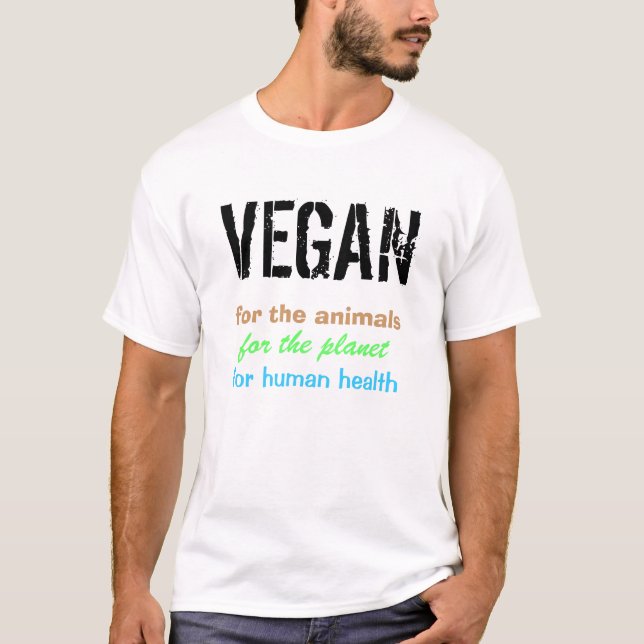 VEGAN som beklär häfteskjortan Tee Shirt (Framsida)