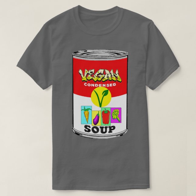 Vegan Soppa kan 2 av LowEndGraphics T Shirt (Design framsida)