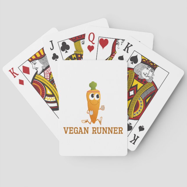 Vegan Springer Carrot Spel Kort (Baksidan)