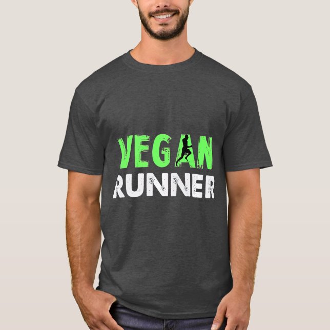 Vegan-Springer för Male Vegan-Idrottsman T Shirt (Framsida)