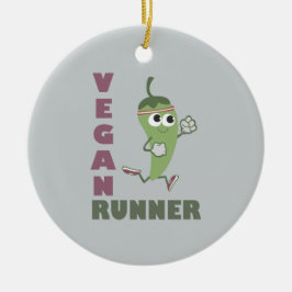 Vegan Springer - Running Pepper Julgransprydnad Keramik