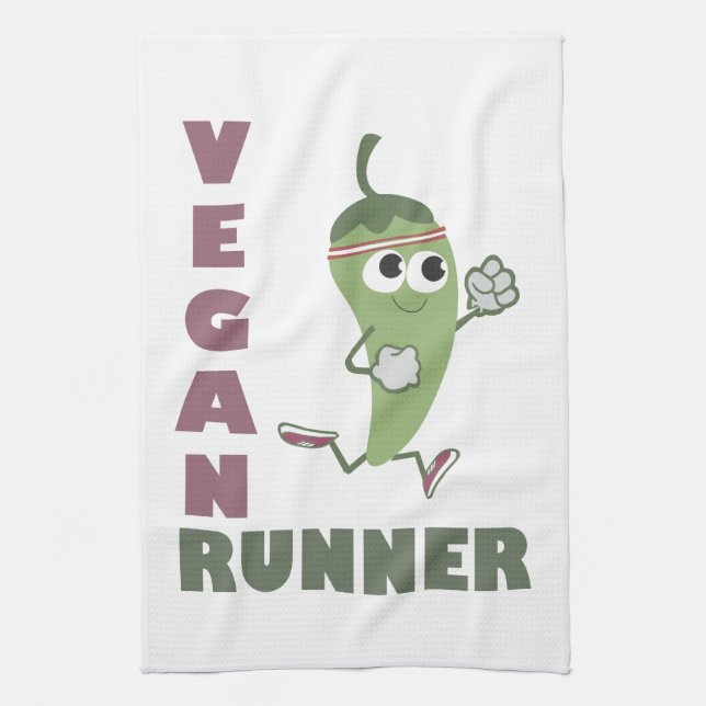 Vegan Springer - Running Pepper Kökshandduk (Vertikal)