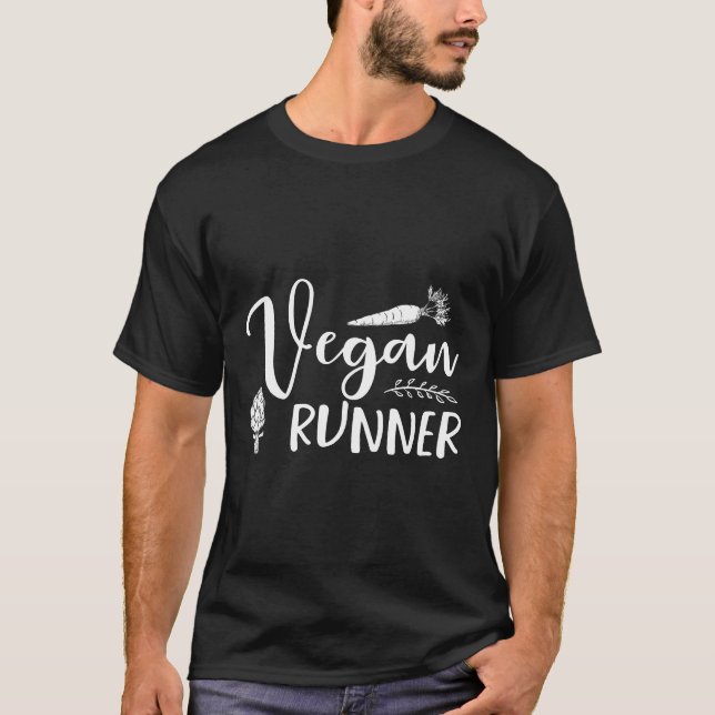 Vegan Springer Shirt Plant Based Idrottsman Marath T Shirt (Framsida)
