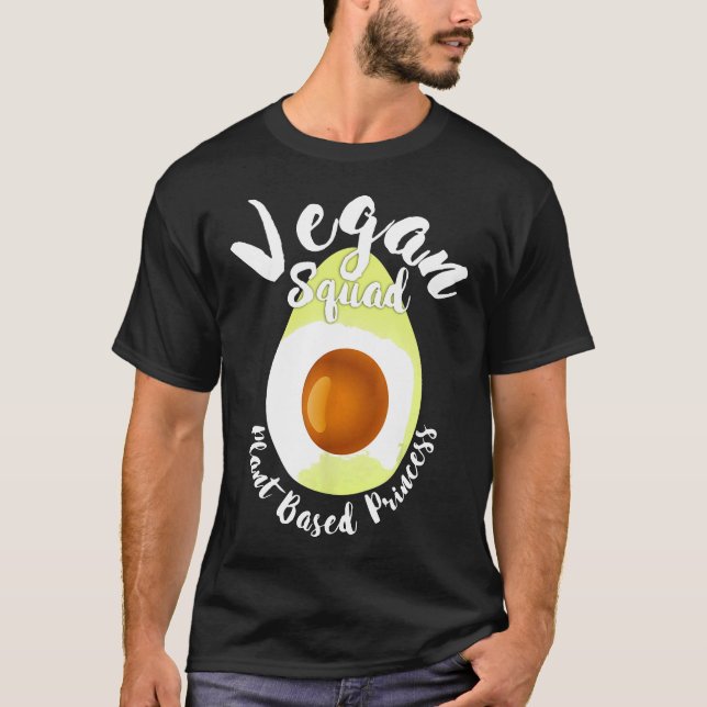 Vegan Squad Avocado T Shirt (Framsida)