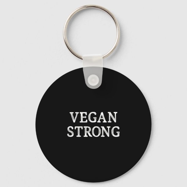 Vegan stark - vintage stil -  nyckelring (Framsida)