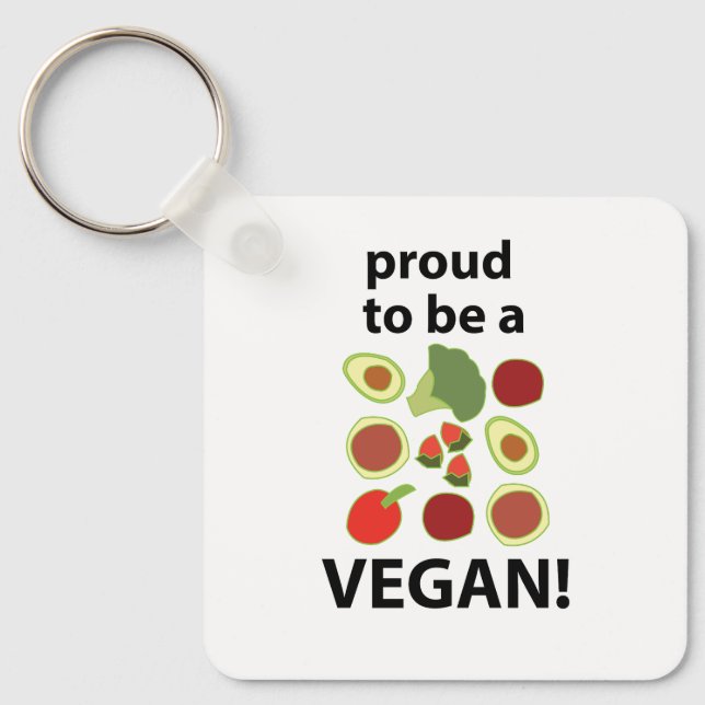 Vegan stolt att vara en Vegan Nyckelring (Framsida)