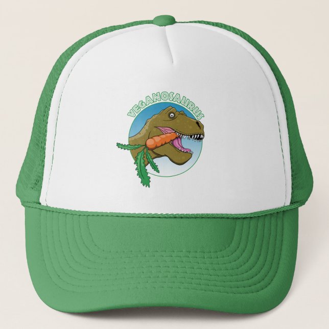 Vegan T-Rex - Veganism Humor Keps (Framsida)
