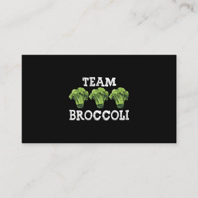 Vegan Team Broccoli Kärlek Vegetables Vegetarian P Visitkort (Framsida)