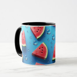 Vegan Tecknad Fruits Cute Watermelon Slice Mugg