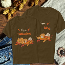 Vegan Thanksgiving Brown Unisex T-shirt