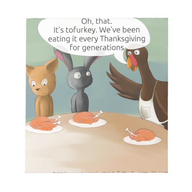 Vegan Thanksgiving Funny Anteckningsblock (Framsida)