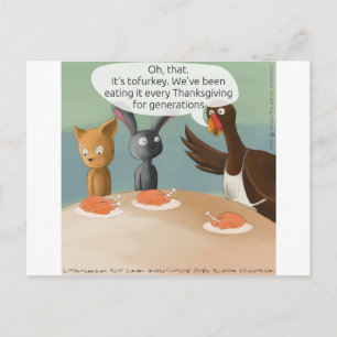 Vegan-Thanksgiving Helg Vykort