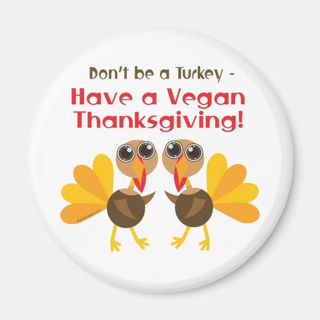 Vegan Thanksgiving Magnet (Framsidan)