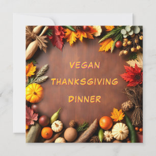 Vegan Thanksgiving Middag Inbjudningar