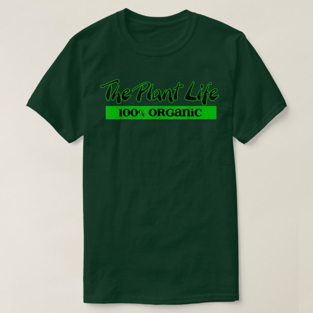 Vegan The Plant Life 100 Organic Vegetable Vegetar T Shirt (Design framsida)
