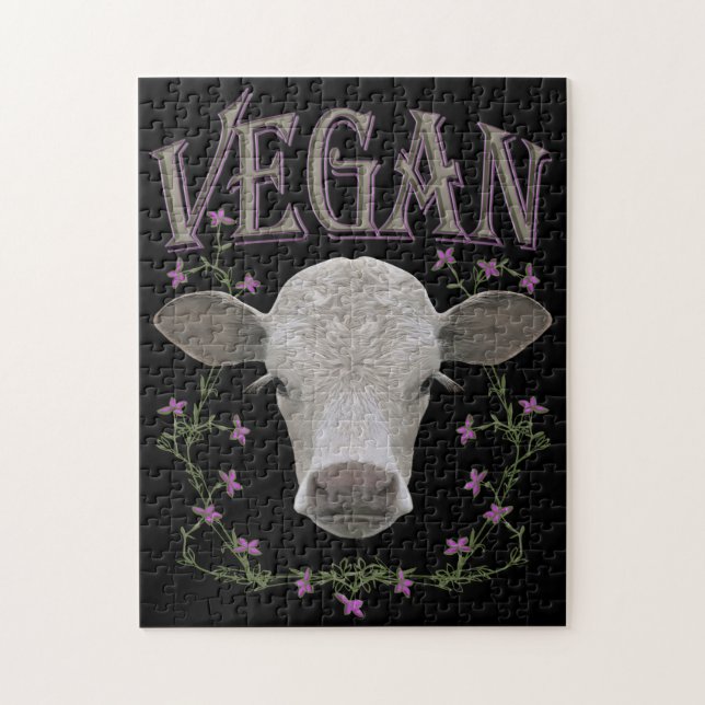 Vegan - Tiere wollen leben Pussel (Vertikal)