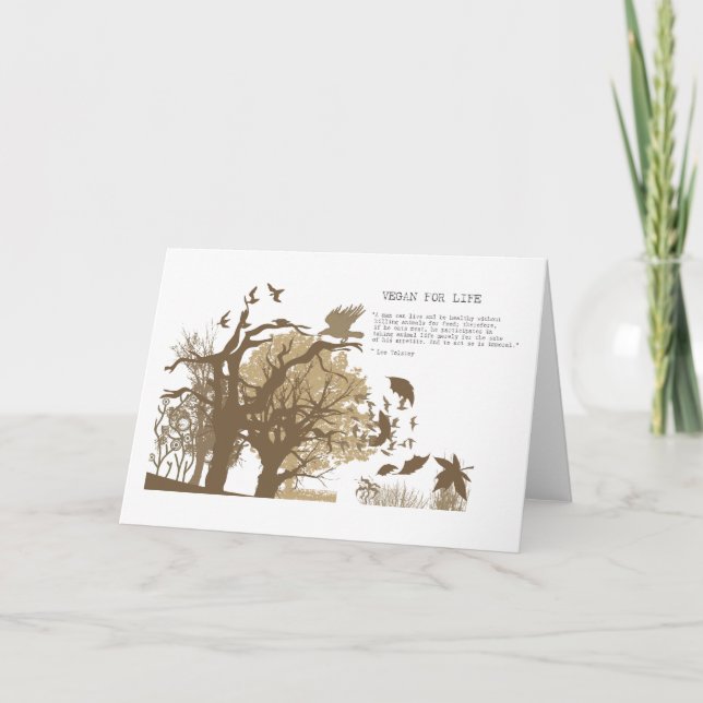 Vegan - Tolstoy citationstecken Kort (Framsida)