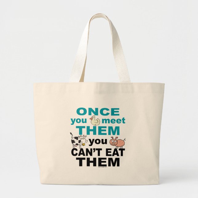 Vegan Tote Bag Jumbo Tygkasse (Framsidan)