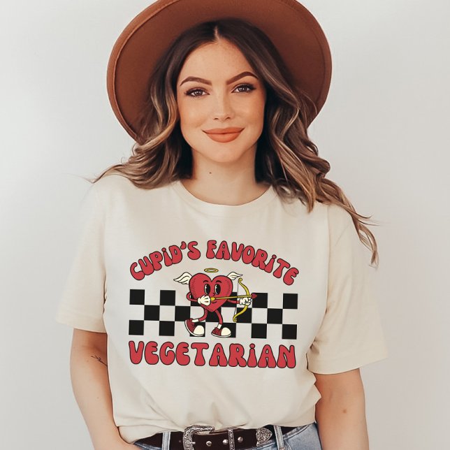 Vegan Valentine Day, Cupids Favorite Vegetarian T Shirt (Skapare uppladdad)