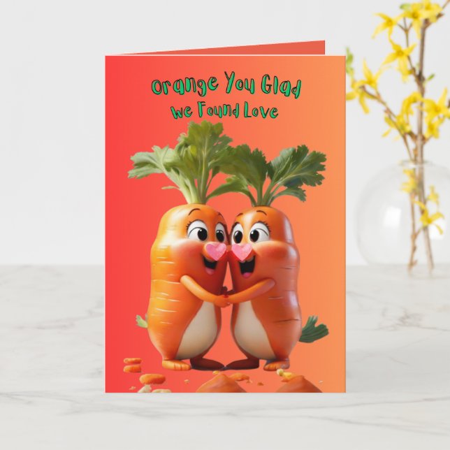 Vegan Valentine Greeting Card Kort (Gul blomma)