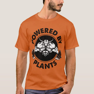 Vegan vän för träning med växtkraft t shirt