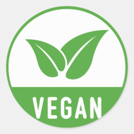 Vegan varning kulinarisk diet bageri runt klistermärke