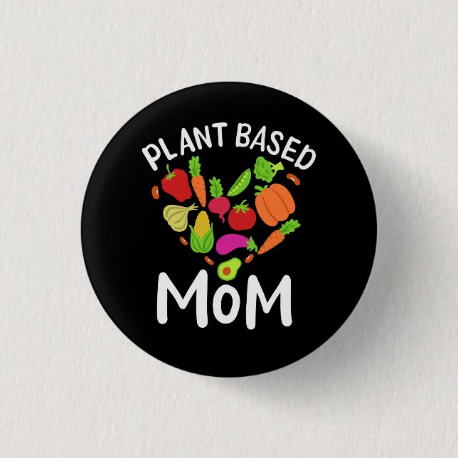 Vegan - Växtbaserad mamma Knapp (Framsida)