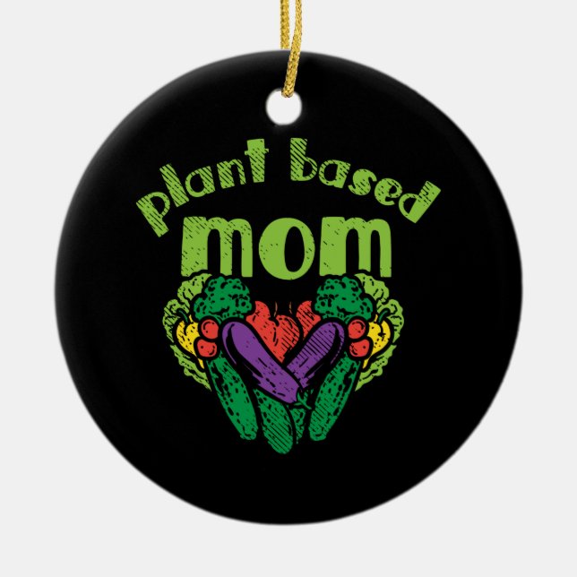 Vegan - växtbaserat Mamma Julgransprydnad Keramik (Framsidan)
