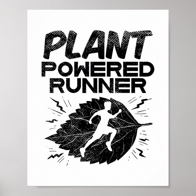 Vegan - Växtdriven Löpare Poster (Framsidan)
