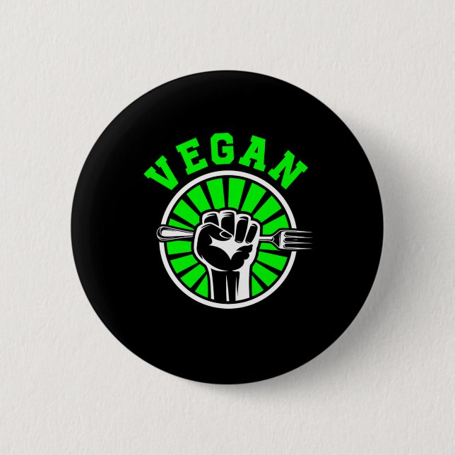 Vegan Veganism Vegetarian Animal Liberation Gift Knapp (Framsida)