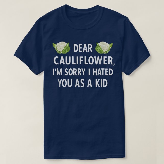 Vegan Vegetable Veggies Funny Vegetarian Cauliflow T Shirt (Design framsida)