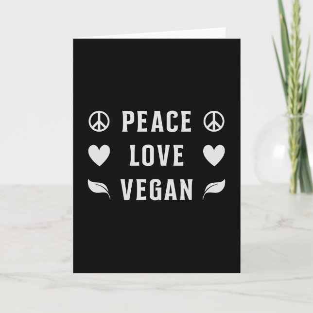 Vegan Vegetables Vegetarian Food Veganism Gift Kort (Framsida)