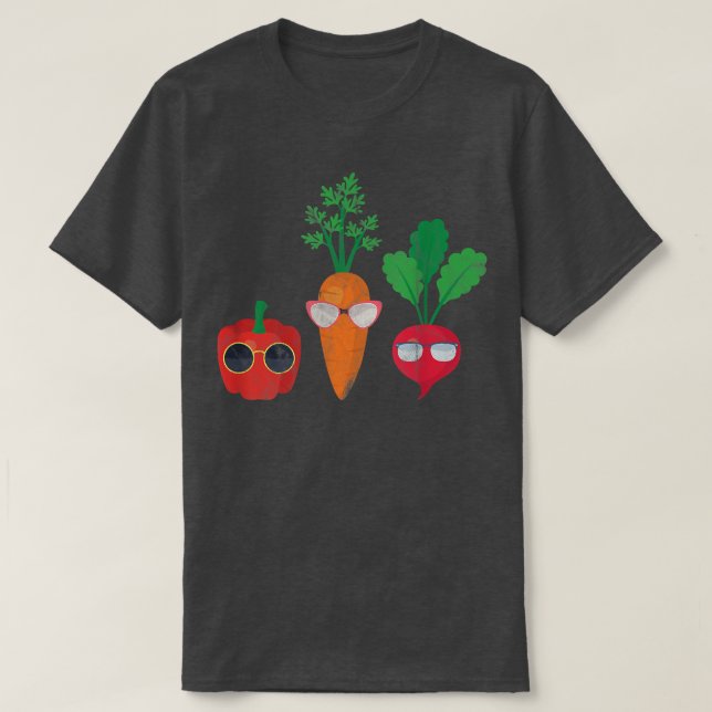 Vegan Vegetables Veggies Vegetarian Veganism Distr T Shirt (Design framsida)