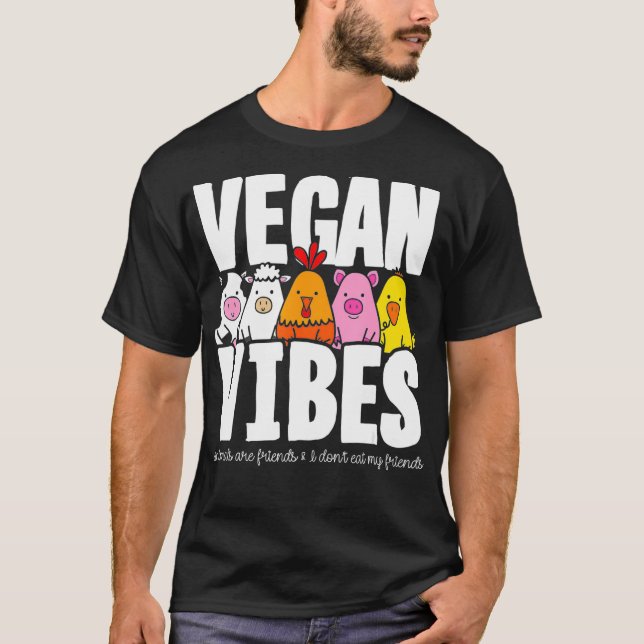 Vegan Vegetarian Boskap Plant Based Diet Gif T Shirt (Framsida)