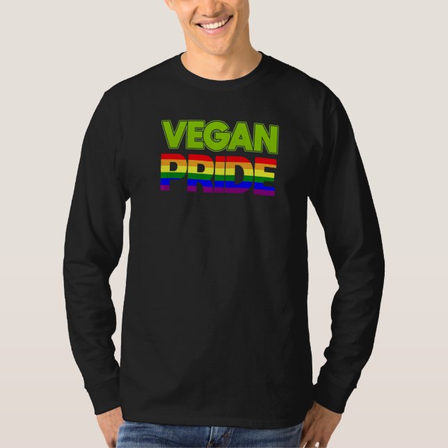 Vegan Vegetarian Food Vegans Plant Based Lgbt Vint T Shirt (Framsida)