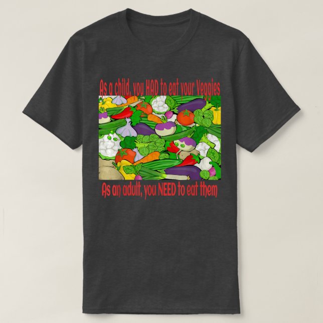 Vegan Vegetarian Health T Shirt (Design framsida)
