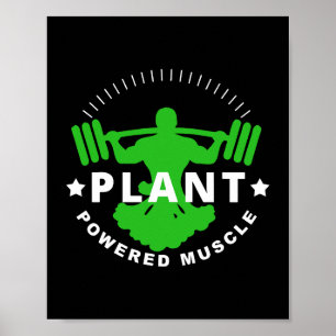 Vegan Vegetarian Plant Broccoli Bodybuilding Hiss Poster