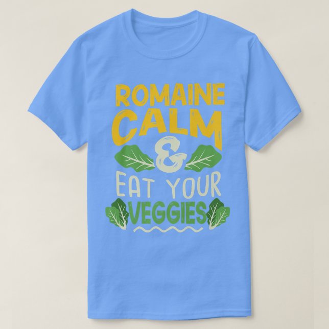 Vegan Vegetarian  Romaine Lugn Pun 1717 T Shirt (Design framsida)