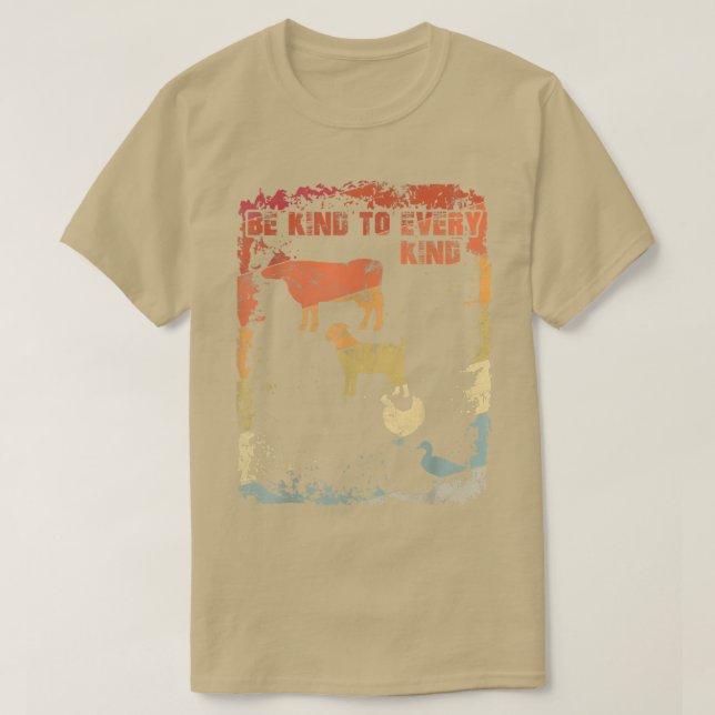 Vegan Vegetarian ska vara vänlig mot varje slags g T Shirt (Design framsida)