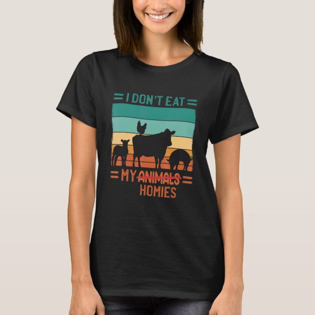 Vegan Vegetarian Vegan Vegetarian T Shirt (Framsida)
