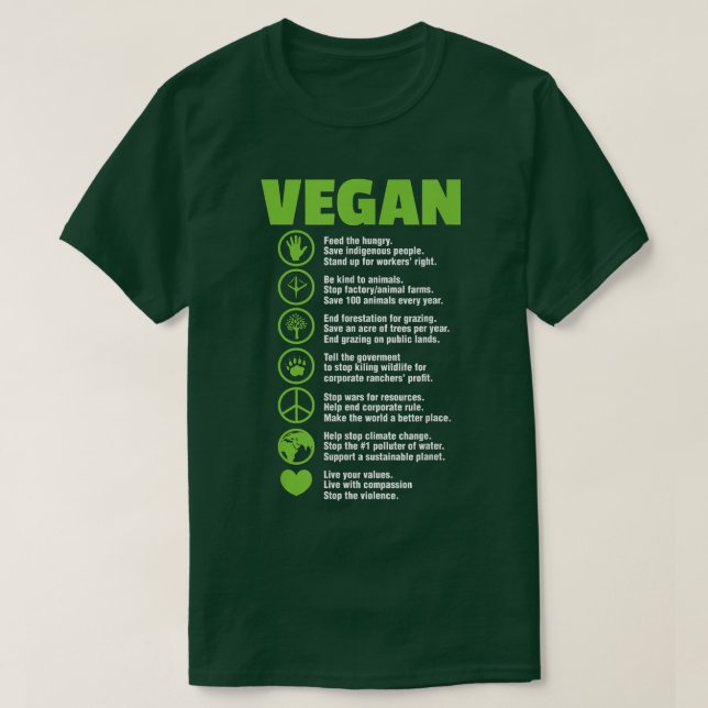 Vegan Vegetarian Veganism PlantBased Diet T Shirt (Design framsida)