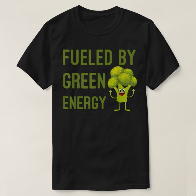 Vegan Vegetarian Veggies som drivs av Grönt Energy T Shirt (Design framsida)
